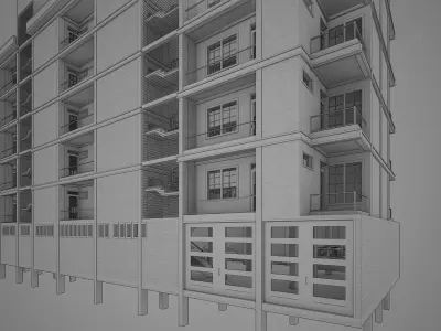 Apartment Exterior 3D model purchase