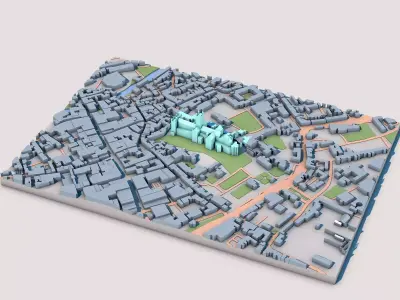 Cathedral Landmarks Pack 16 Detailed 3D City Map Models