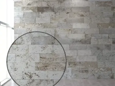 Travertine mockup of stone wall Texture