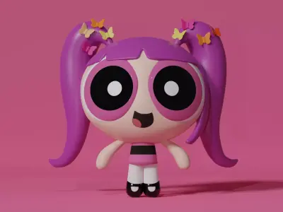 Powerpuff Girls - New Jeans Hanni Low-poly 3D model