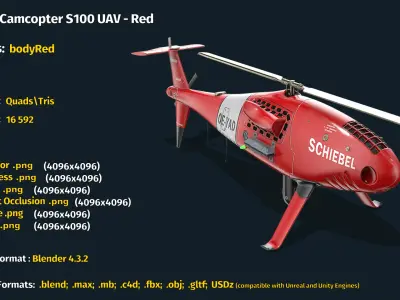  Schiebel Camcopter S100 UAV - Red 