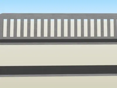 Metal bench Free low-poly 3D model