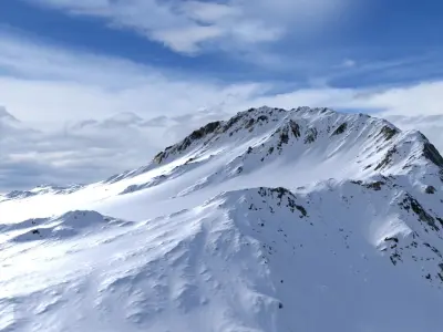 Snow Mountain 11 Low-poly 3D model