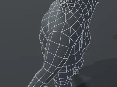 Fat Body Base Mesh 3D Model Family Pack 1000 Polygons