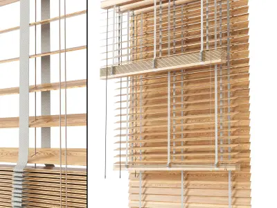 Wooden Blinds Set 17 3D model