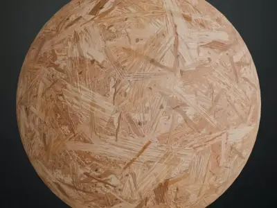 Industrial OSB Wood Strand Board PBR Texture