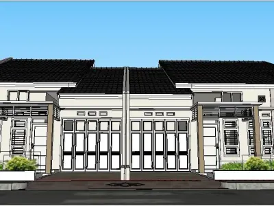 Sweet couple corner house 3D model