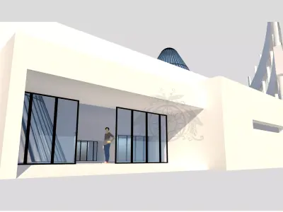 Contemporary Parametric Building Concept 3D model