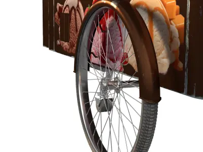 ISA Carapine Ice Cream Cart 3D model