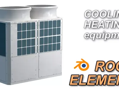 VRF Heat Recovery High Efficiency Heat Pump Low-poly 3D model