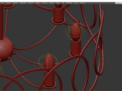 Jasira Chandelier Low-poly 3D model