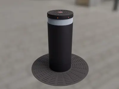 Automatic Hydraulic Bollard Low-poly 3D model