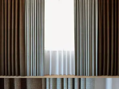 Curtains 92 Curtains with Tulle ROHI Topia 3D model
