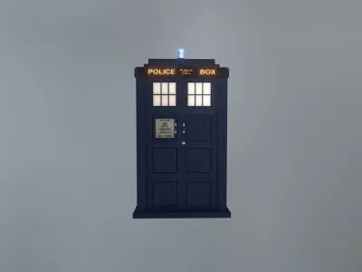 DOCTOR WHO - DAVID TENNANT TARDIS - Rogue Film Productions Low-poly 3D model