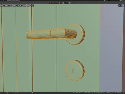 Front entrance door Free low-poly 3D model
