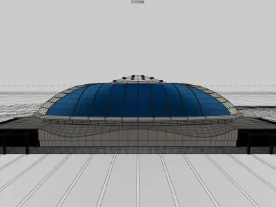 Palau Sant Jordi Barcelona   Low-poly 3D model
