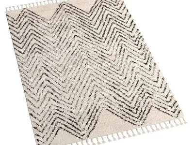 Chevron Shag Rug 3D model