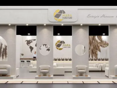 8-Modern Exhibition Booth 16x10m - 3ds Max - Corona Renderer 3D model