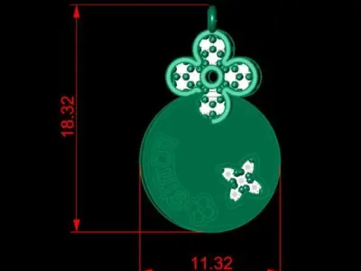Pendant P128 3D Print Model 3D print model