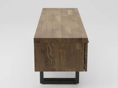 TIMBER TV Stand Dark Wood 3D model