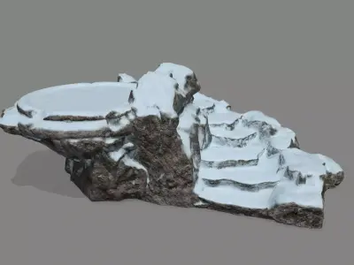 Snowy Ladder Low-poly 3D model
