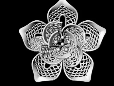Flower Tarkish Ring turkish Ring Jali Ring new Ring Ring foowe 3D model
