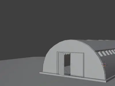 Empty Warehouse Free low-poly 3D model