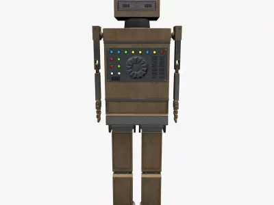 Shikaku The Hipster Robot Next Gen PBR Game and Render Ready Low-poly 3D model