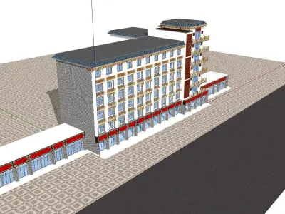 vacation spot-Resort-Fashion Leisure Hotel-090 3D model