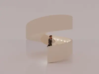 spiral ramp 3D model