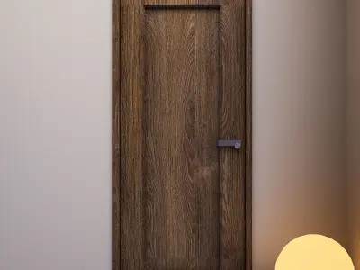 Door 3 wooden 3D model