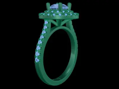 Iight Weight Engagement Ring 3D print model order