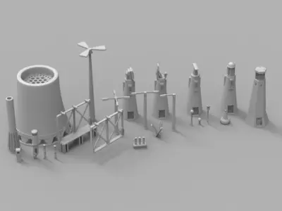 Infrastructure and Objectives Pack 04 3D print model