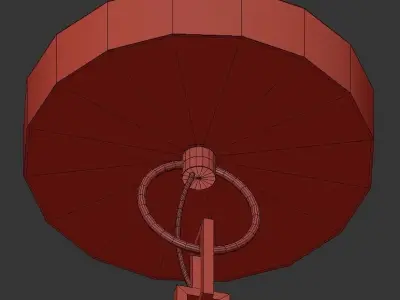 Ships light chandelier with clear glass cylinders 3D model