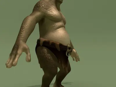 Cartoon Monster Fantasy Ogr 3D model