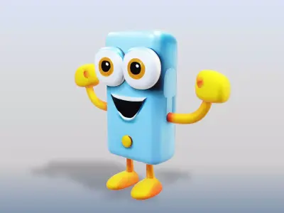 3D Cartoon character t stylized usb 3D model