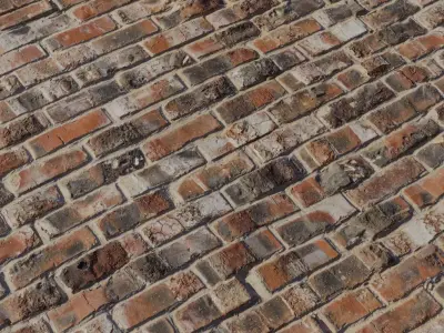 Weathered Reclaimed Brick Wall Texture