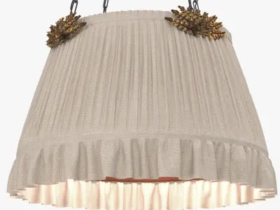 Vintage Bedroom Fabric Pendant 3D model