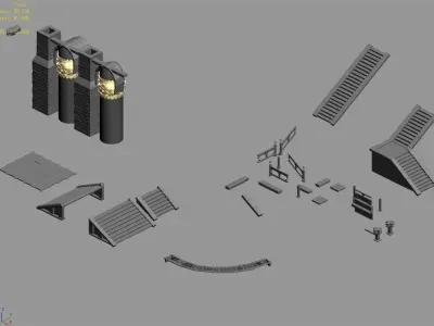 Game Building Accessories - Stairs 2701 3D model