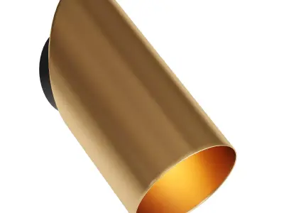 Guilla brass angled cylinder spot light 3D model