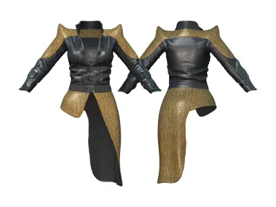 Concept Sci-Fi Full Combat Outfit Low-poly 3D model