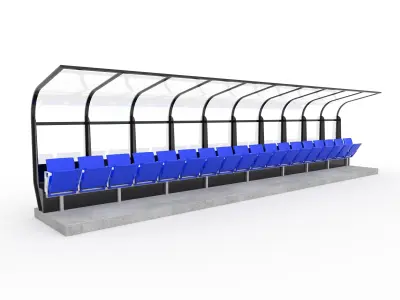 Collection Soccer Bench 5 3D Model Pack