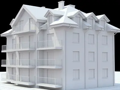 Apartment building 3 3D model