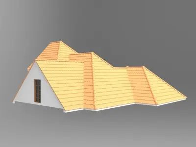 Realistic Roof Shingles 13 3D model