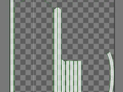 old wooden window Low-poly 3D model