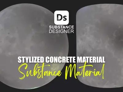 Stylized Concrete Material 01 - Substance 3D Designer Texture