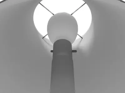 Modern Metal Table Lamp Low-poly 3D model