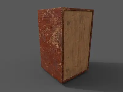 Set Old Modern Furniture 3D Model Terror Low-poly 3D model