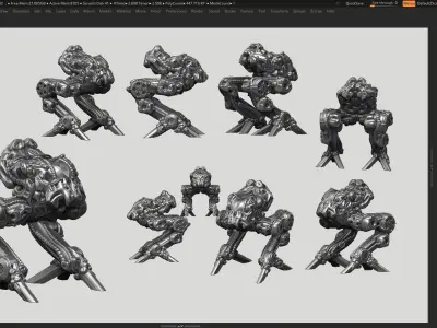 robot skull head a13 3d print model  3D print model