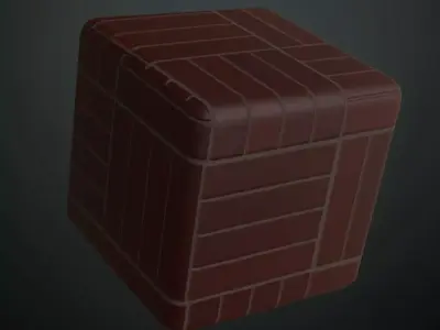 Deep Terracotta Basketweave Ceramic Tiles PBR Seamless Texture